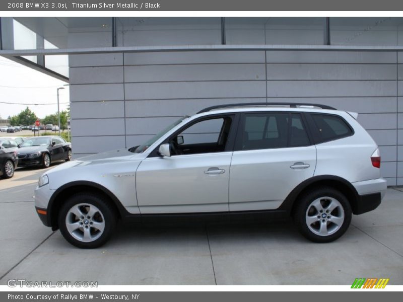 Titanium Silver Metallic / Black 2008 BMW X3 3.0si