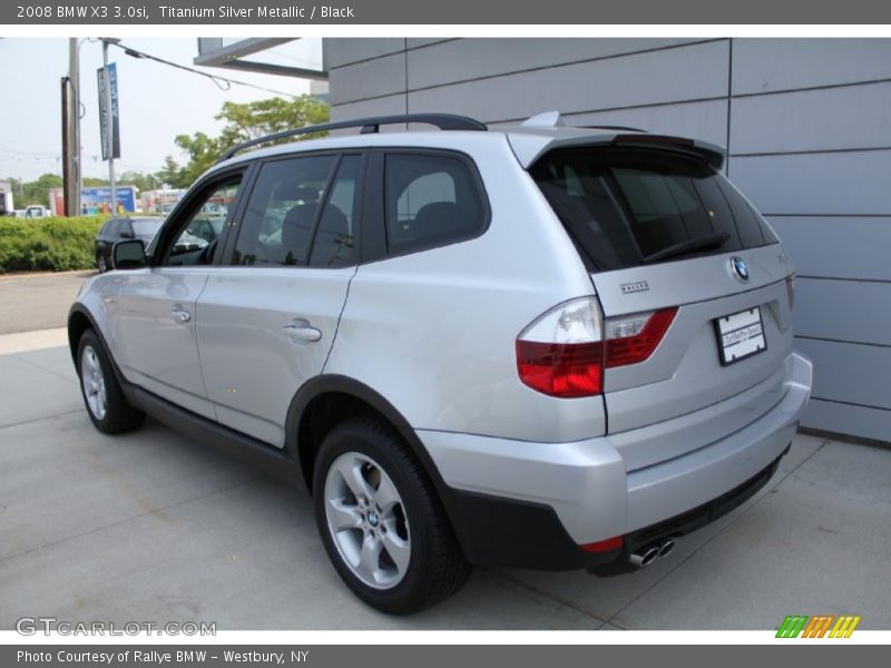 Titanium Silver Metallic / Black 2008 BMW X3 3.0si