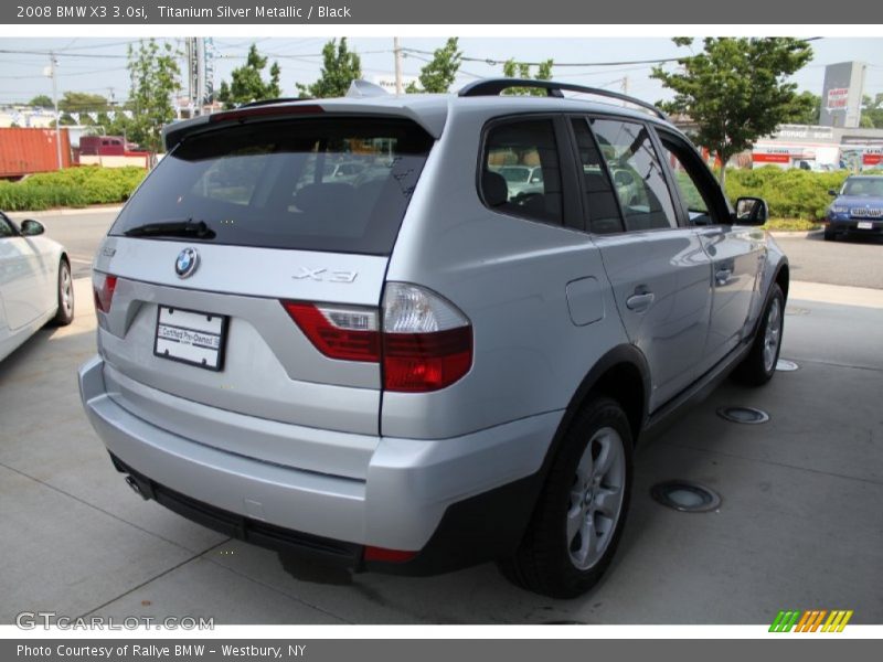Titanium Silver Metallic / Black 2008 BMW X3 3.0si