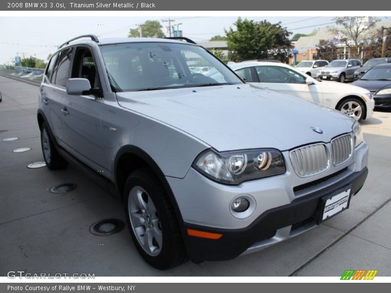 Titanium Silver Metallic / Black 2008 BMW X3 3.0si
