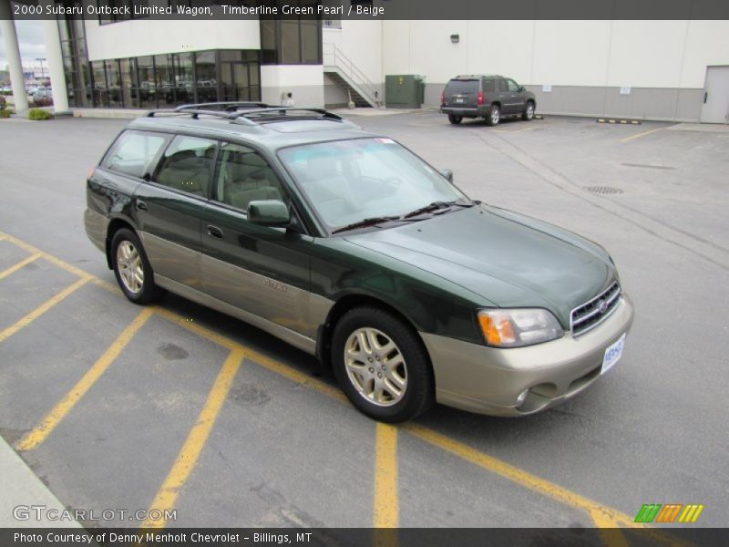 Timberline Green Pearl / Beige 2000 Subaru Outback Limited Wagon