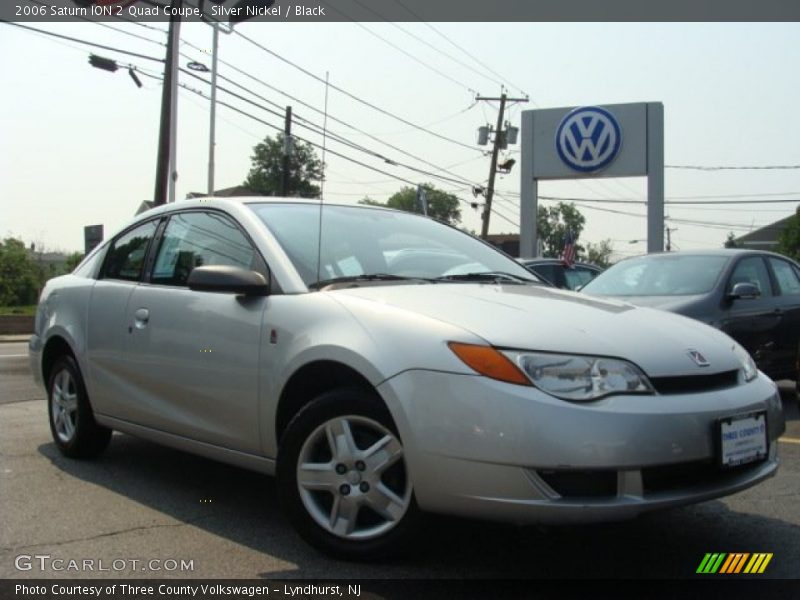 Silver Nickel / Black 2006 Saturn ION 2 Quad Coupe