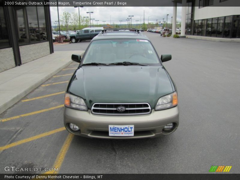 Timberline Green Pearl / Beige 2000 Subaru Outback Limited Wagon