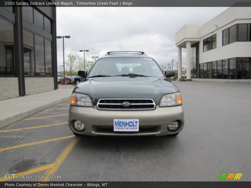 Timberline Green Pearl / Beige 2000 Subaru Outback Limited Wagon