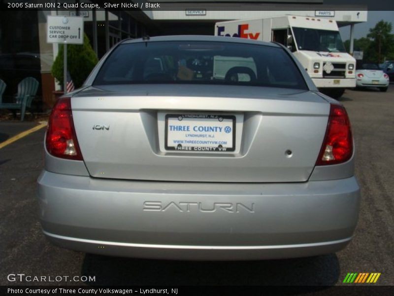 Silver Nickel / Black 2006 Saturn ION 2 Quad Coupe