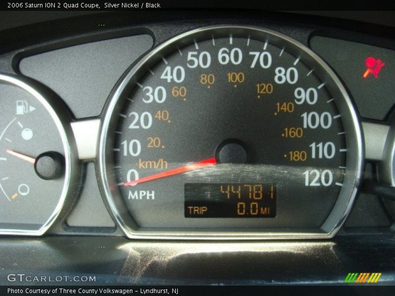 Silver Nickel / Black 2006 Saturn ION 2 Quad Coupe