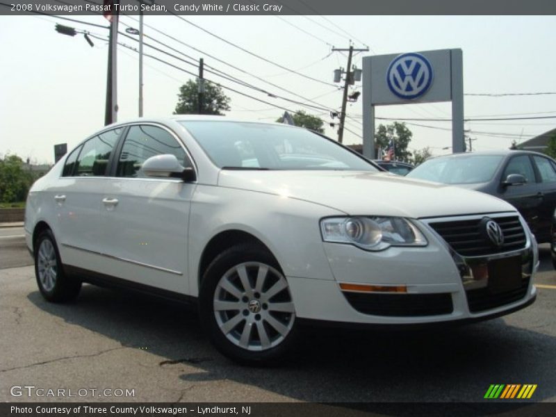 Candy White / Classic Gray 2008 Volkswagen Passat Turbo Sedan