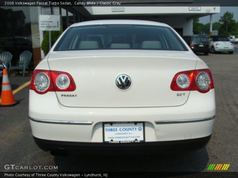 Candy White / Classic Gray 2008 Volkswagen Passat Turbo Sedan