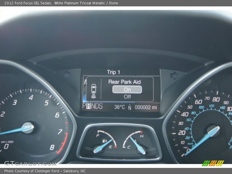 White Platinum Tricoat Metallic / Stone 2012 Ford Focus SEL Sedan