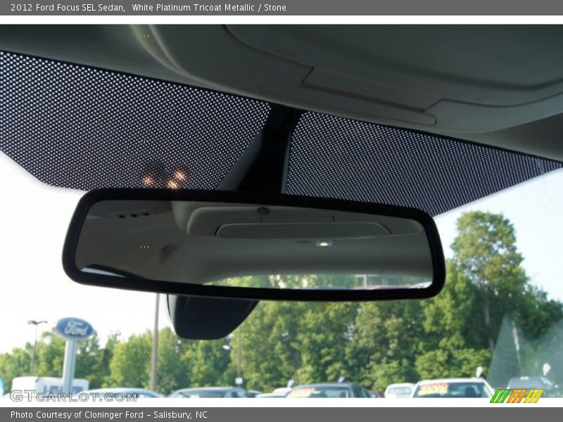 White Platinum Tricoat Metallic / Stone 2012 Ford Focus SEL Sedan