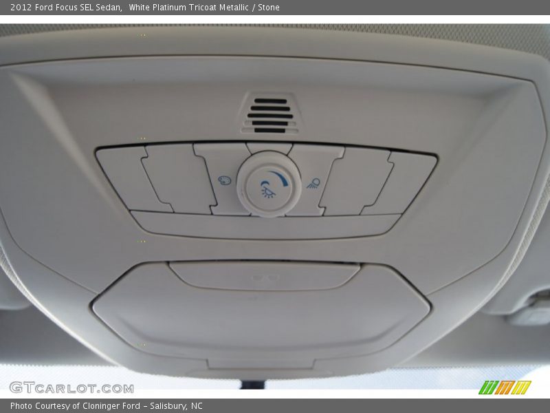 White Platinum Tricoat Metallic / Stone 2012 Ford Focus SEL Sedan