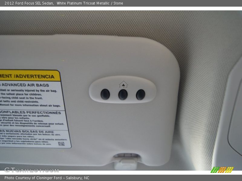 White Platinum Tricoat Metallic / Stone 2012 Ford Focus SEL Sedan