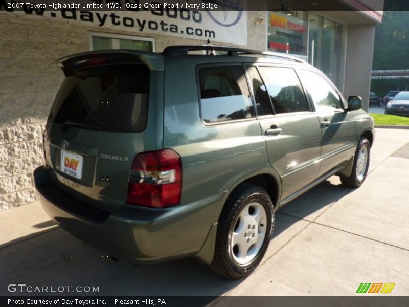 Oasis Green Pearl / Ivory Beige 2007 Toyota Highlander Limited 4WD