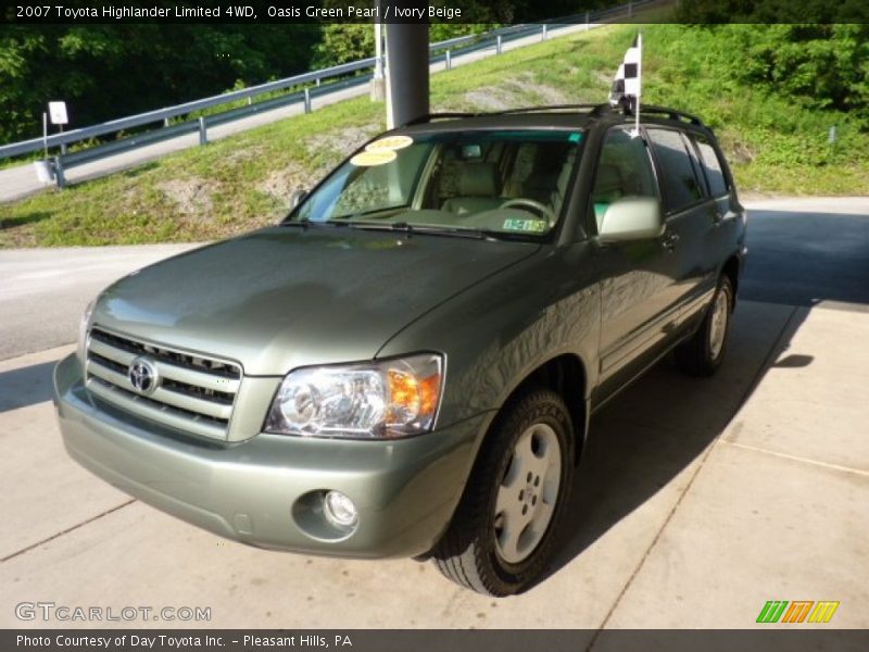Oasis Green Pearl / Ivory Beige 2007 Toyota Highlander Limited 4WD