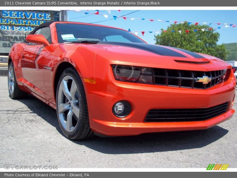 Inferno Orange Metallic / Inferno Orange/Black 2011 Chevrolet Camaro SS/RS Convertible