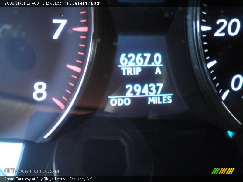 Black Sapphire Blue Pearl / Black 2008 Lexus LS 460