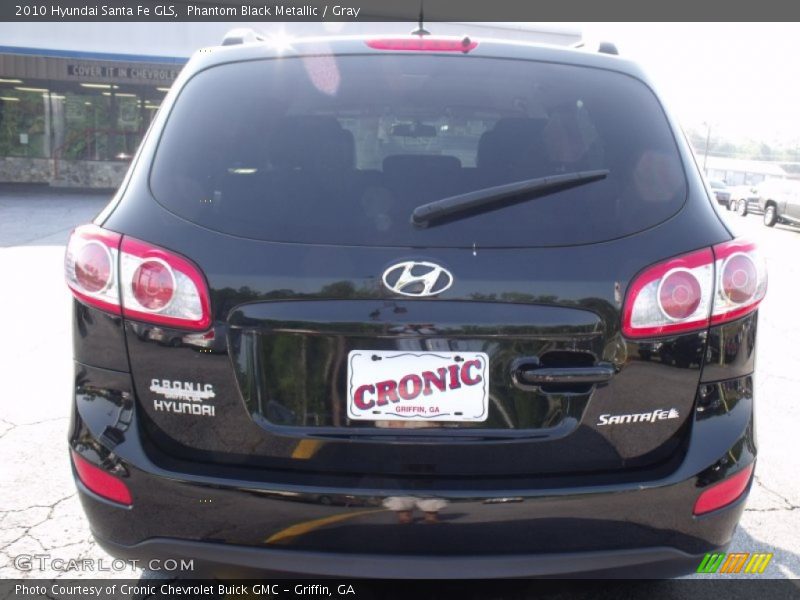 Phantom Black Metallic / Gray 2010 Hyundai Santa Fe GLS