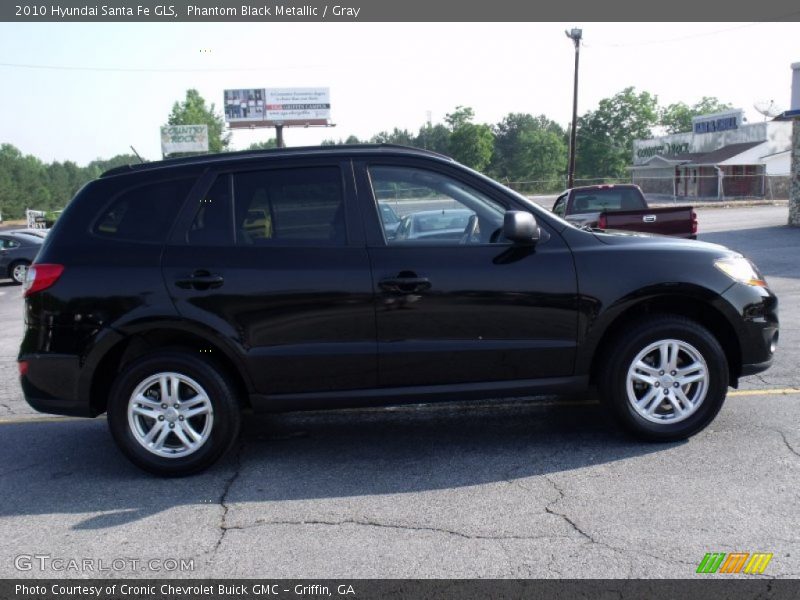 Phantom Black Metallic / Gray 2010 Hyundai Santa Fe GLS