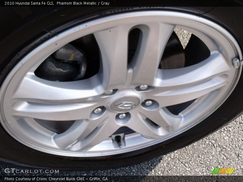 Phantom Black Metallic / Gray 2010 Hyundai Santa Fe GLS