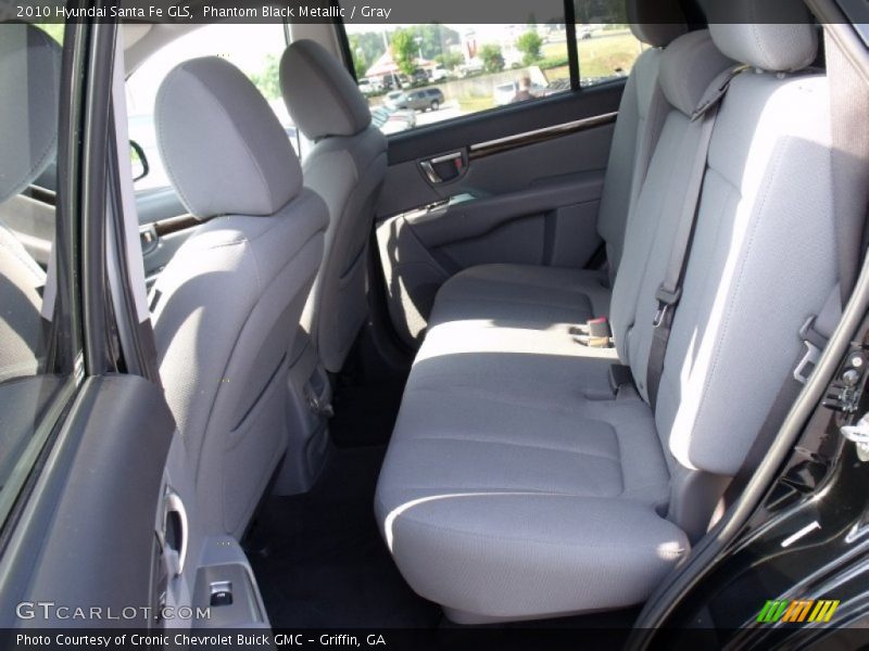 Phantom Black Metallic / Gray 2010 Hyundai Santa Fe GLS