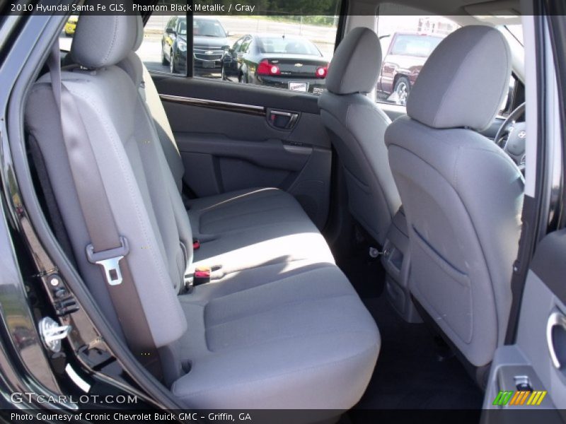 Phantom Black Metallic / Gray 2010 Hyundai Santa Fe GLS