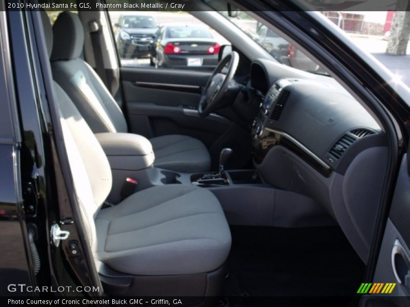 Phantom Black Metallic / Gray 2010 Hyundai Santa Fe GLS