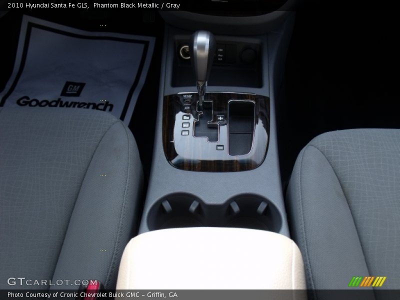 Phantom Black Metallic / Gray 2010 Hyundai Santa Fe GLS
