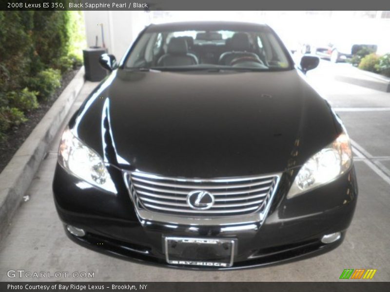 Black Sapphire Pearl / Black 2008 Lexus ES 350