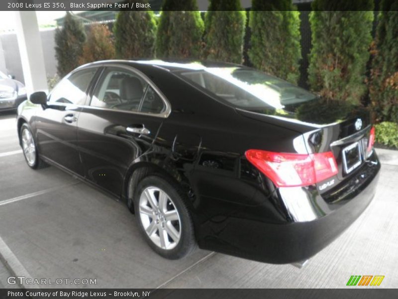 Black Sapphire Pearl / Black 2008 Lexus ES 350