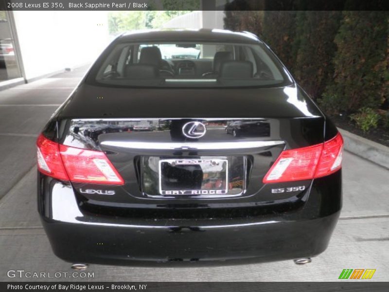 Black Sapphire Pearl / Black 2008 Lexus ES 350