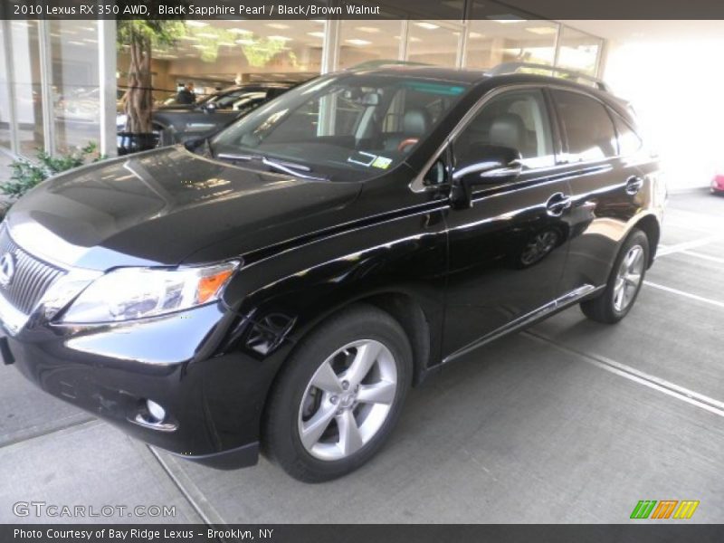 Black Sapphire Pearl / Black/Brown Walnut 2010 Lexus RX 350 AWD