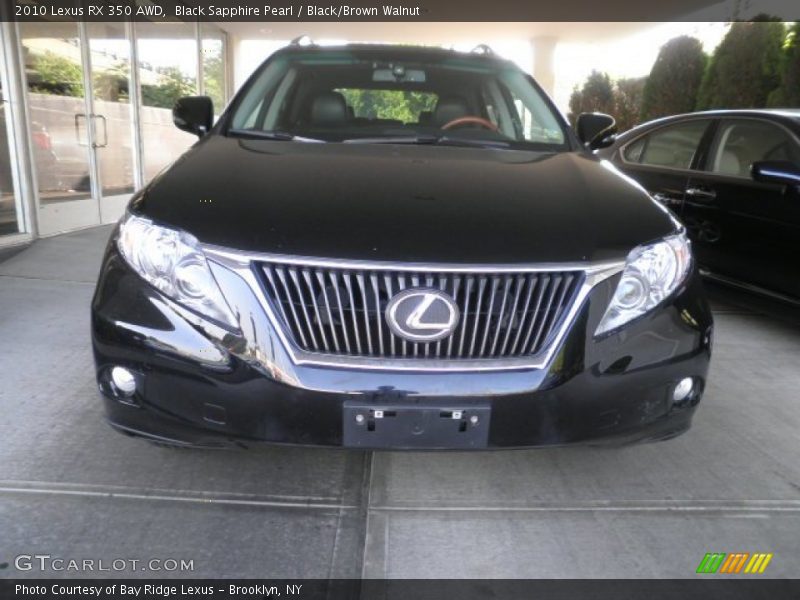Black Sapphire Pearl / Black/Brown Walnut 2010 Lexus RX 350 AWD