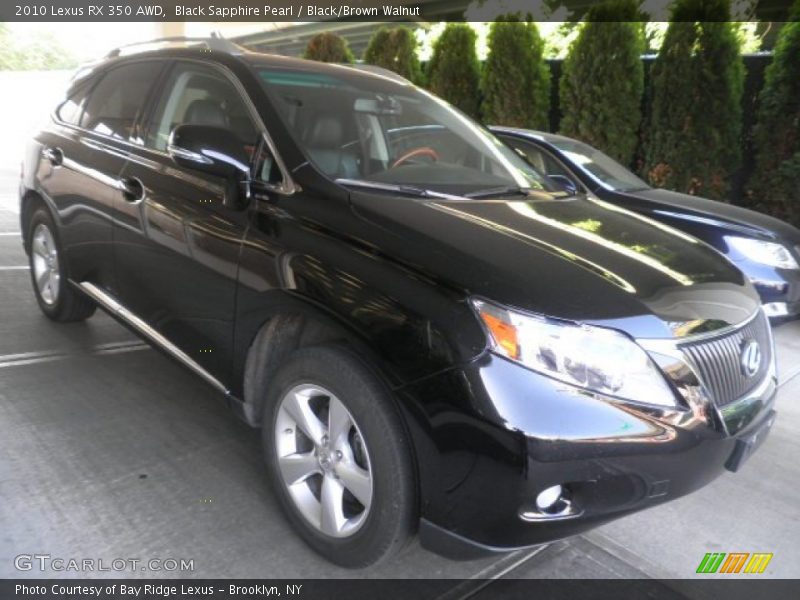 Black Sapphire Pearl / Black/Brown Walnut 2010 Lexus RX 350 AWD