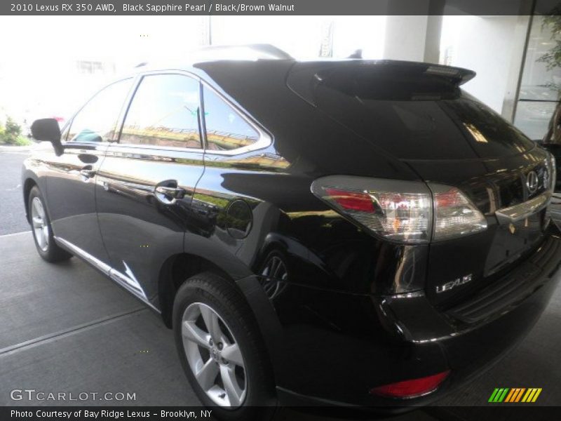 Black Sapphire Pearl / Black/Brown Walnut 2010 Lexus RX 350 AWD