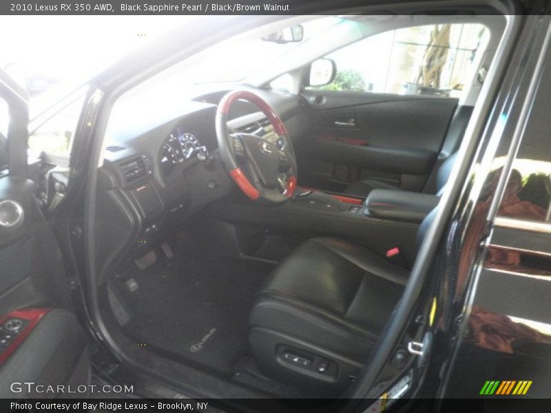Black Sapphire Pearl / Black/Brown Walnut 2010 Lexus RX 350 AWD