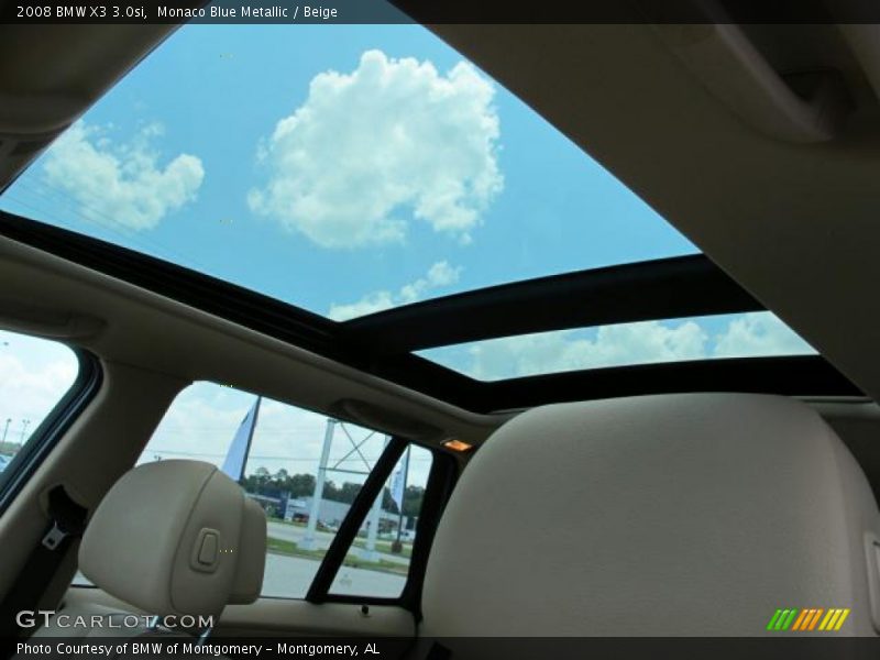 Monaco Blue Metallic / Beige 2008 BMW X3 3.0si