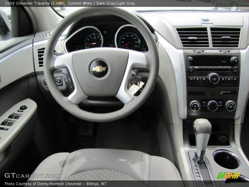 Summit White / Dark Gray/Light Gray 2009 Chevrolet Traverse LS AWD