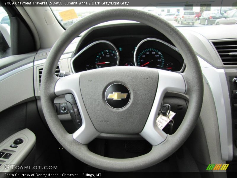 Summit White / Dark Gray/Light Gray 2009 Chevrolet Traverse LS AWD