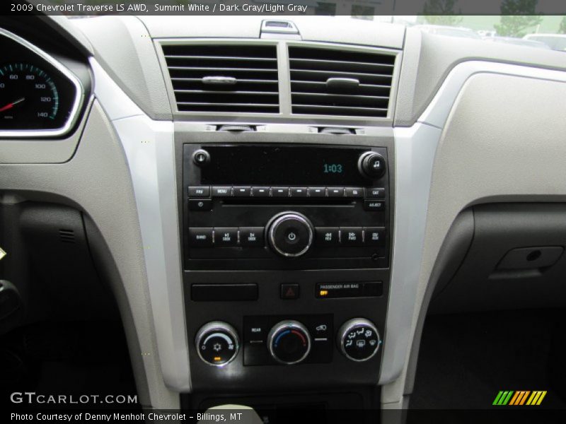 Summit White / Dark Gray/Light Gray 2009 Chevrolet Traverse LS AWD