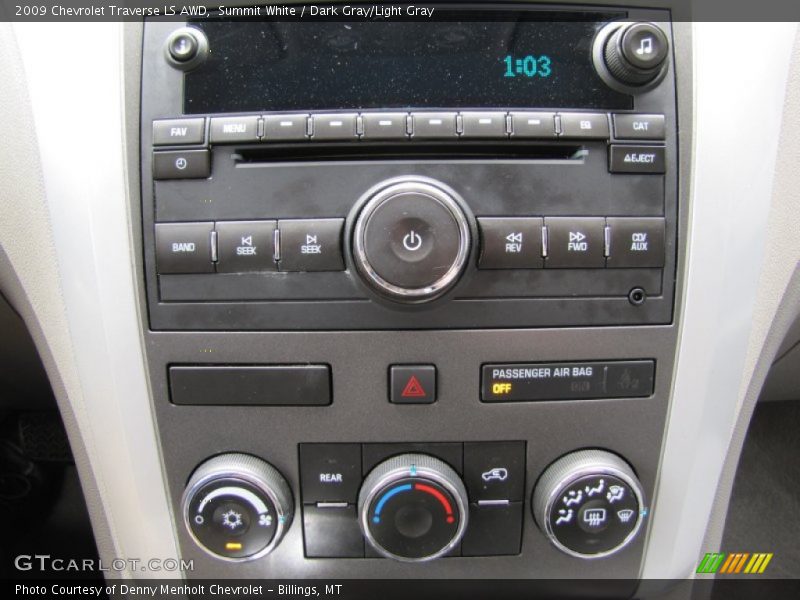 Summit White / Dark Gray/Light Gray 2009 Chevrolet Traverse LS AWD