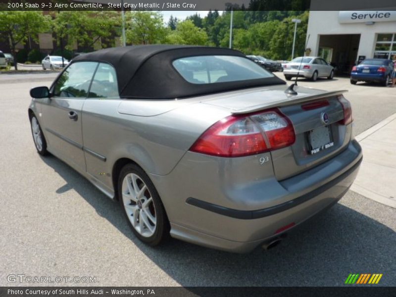 Steel Gray Metallic / Slate Gray 2004 Saab 9-3 Aero Convertible