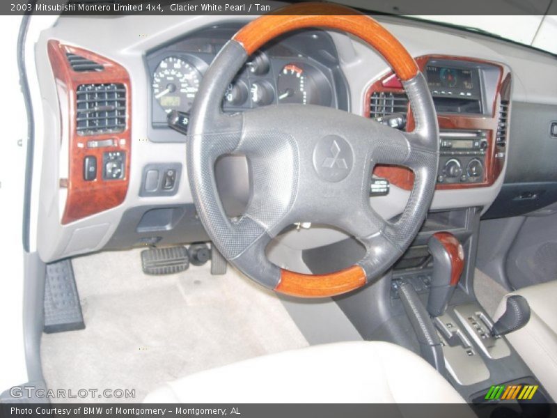 Glacier White Pearl / Tan 2003 Mitsubishi Montero Limited 4x4