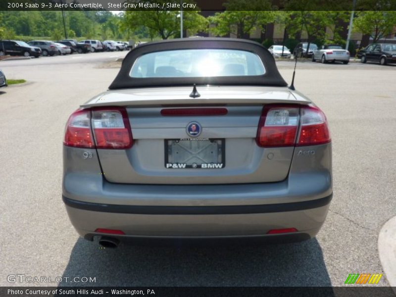 Steel Gray Metallic / Slate Gray 2004 Saab 9-3 Aero Convertible