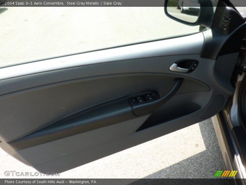 Steel Gray Metallic / Slate Gray 2004 Saab 9-3 Aero Convertible