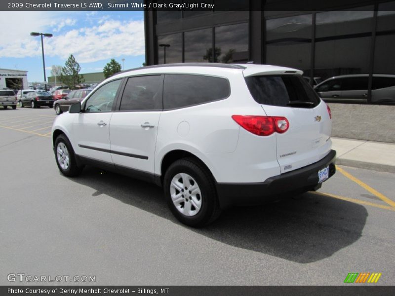 Summit White / Dark Gray/Light Gray 2009 Chevrolet Traverse LS AWD