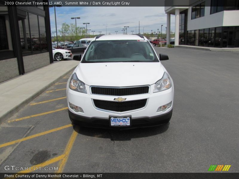 Summit White / Dark Gray/Light Gray 2009 Chevrolet Traverse LS AWD