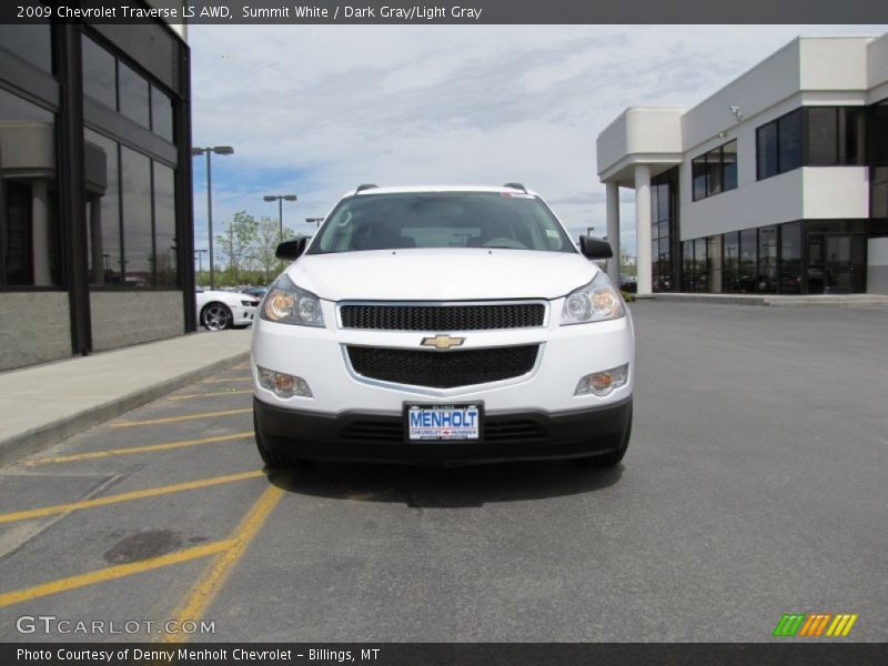 Summit White / Dark Gray/Light Gray 2009 Chevrolet Traverse LS AWD