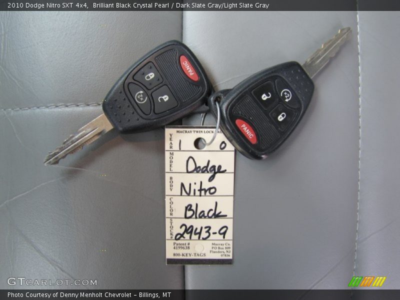 Brilliant Black Crystal Pearl / Dark Slate Gray/Light Slate Gray 2010 Dodge Nitro SXT 4x4