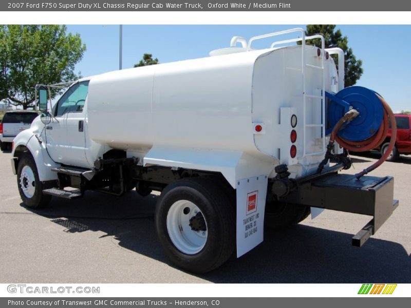 Oxford White / Medium Flint 2007 Ford F750 Super Duty XL Chassis Regular Cab Water Truck