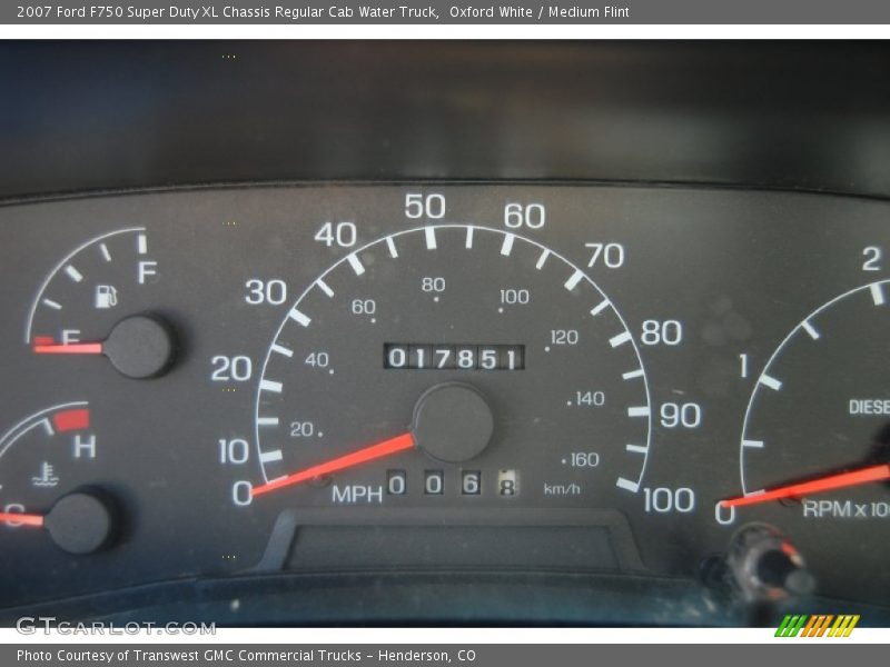  2007 F750 Super Duty XL Chassis Regular Cab Water Truck XL Chassis Regular Cab Water Truck Gauges
